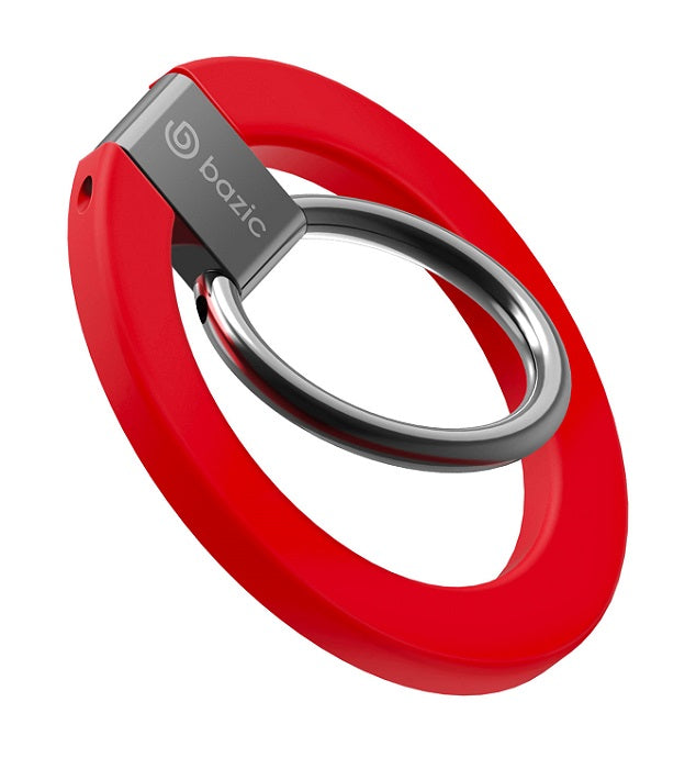 BAZIC GOMAG GRIP, MAGSAFE COMPATIBLE MAGNETIC PHONE GRIP - RED