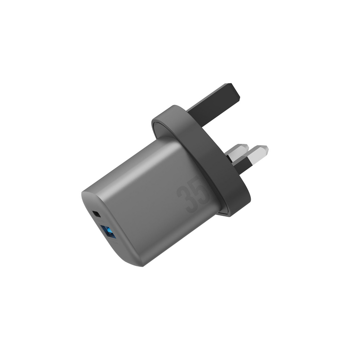 ENERGEA AMPCHARGE GAN35, 1C1A PD/PPS/QC3.0 WALL CHARGER,35W (UK)