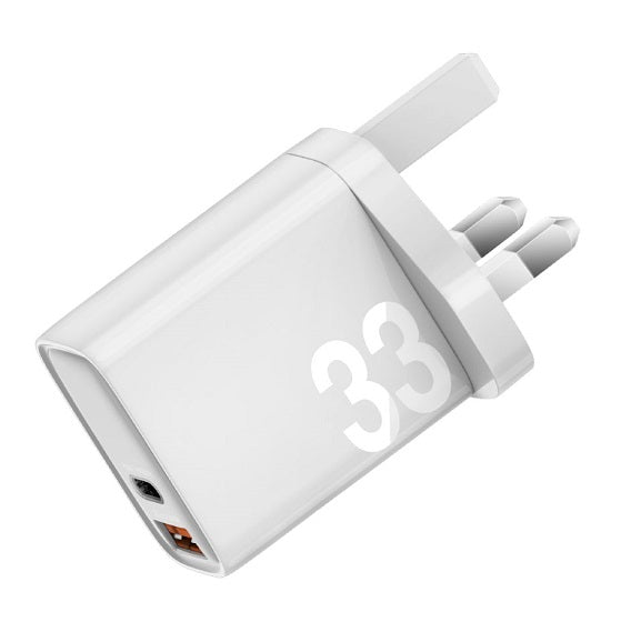 ENERGEA AMPCHARGE PS33, 1C1A PD/PPS WALL CHARGER,33W (UK) - WHITE