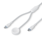 BAZIC GOCHARGE DEUCE CABLE, USB-C TO C WITH WATCH CHARGER 1.8M- WHITE