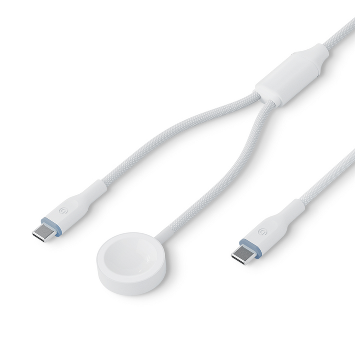 BAZIC GOCHARGE DEUCE CABLE, USB-C TO C WITH WATCH CHARGER 1.8M- WHITE
