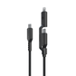 ENERGEA FLOW DUO 2-IN-1  C TO C + LIGHTNING CABLE, 480MBPS, 240W, 1.5M -BLACK