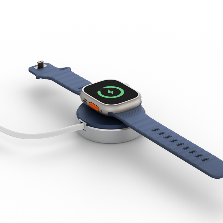 ENERGEA MAGDUO ARC, 2IN1 PHONE  AND APPLE WATCH CHARGER WITH RETRACTABLE CABLE