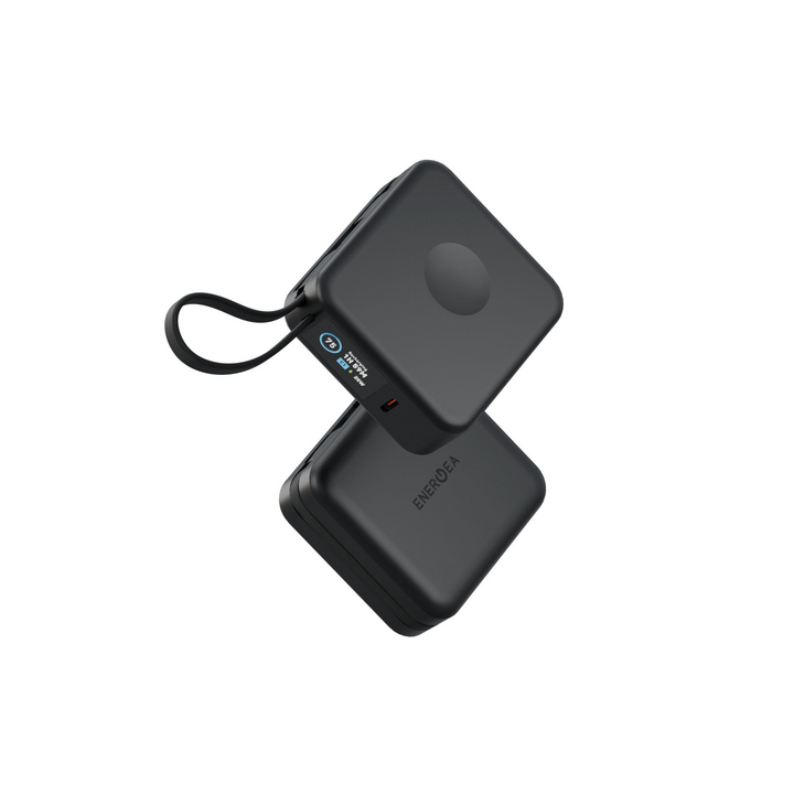 ENERGEA MAGPAC MINI PLUS 10000MAH MAGSAFE COMPATIBLE POWER BANK WITH BUILT-IN C CABLES & DISPLAY