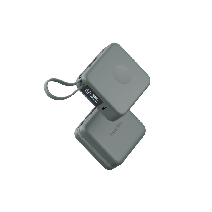 ENERGEA MAGPAC MINI PLUS 10000MAH MAGSAFE COMPATIBLE POWER BANK WITH BUILT-IN C CABLES & DISPLAY