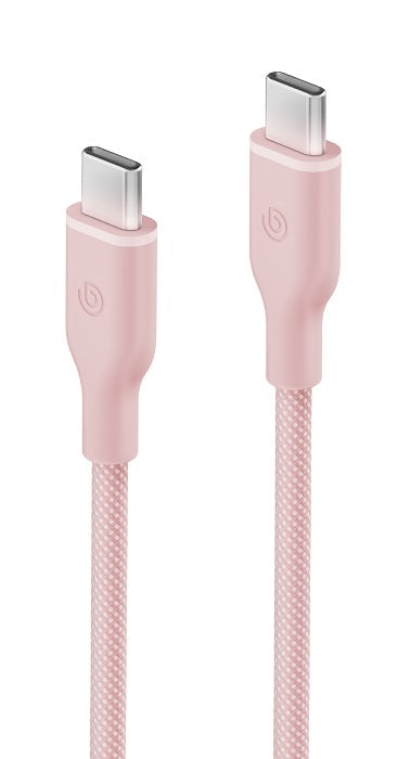 BAZIC GOCHARGE WEAVE C-C CABLE 480MBPS, 60W 1.5M - PINK