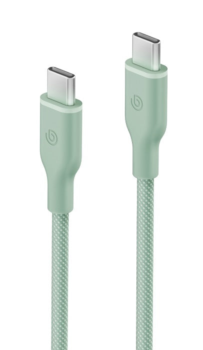 BAZIC GOCHARGE WEAVE C-C CABLE 480MBPS, 60W 1.5M - GREEN