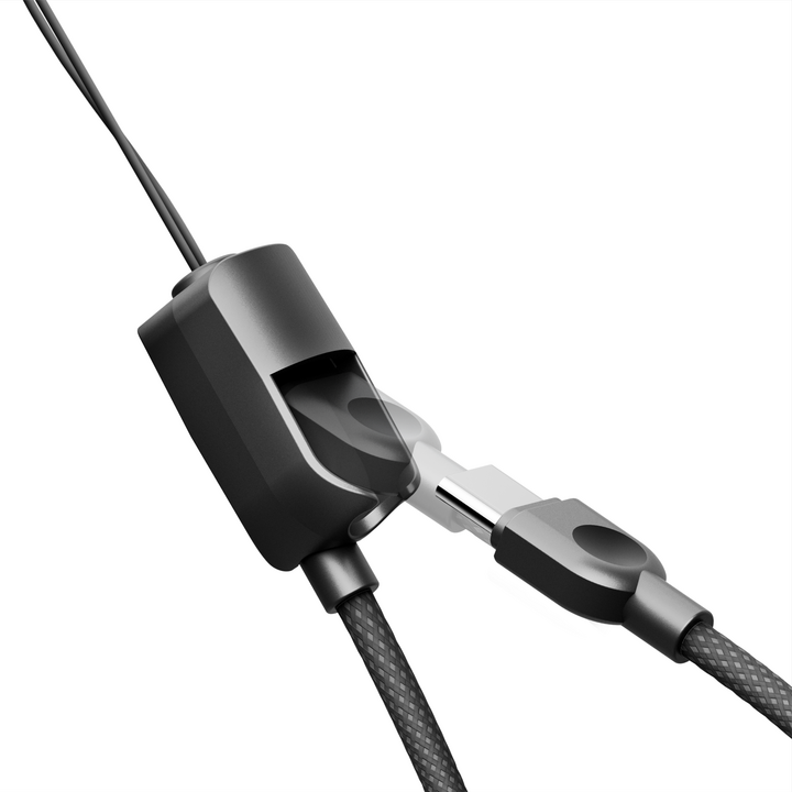 ENERGEA COMPAC LOOP 10K, 10000MAH UNIVERSAL POWERBANK WITH USB-C CABLE STRAP - GUNMETAL