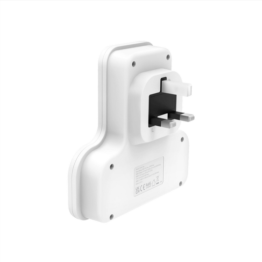 BAZIC GOPORT TRIO, EXTENSION WALL CHARGER WITH BUILT-IN USB OUTPUT - WHITE