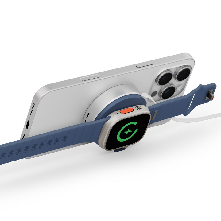 ENERGEA MAGDUO ARC, 2IN1 PHONE  AND APPLE WATCH CHARGER WITH RETRACTABLE CABLE