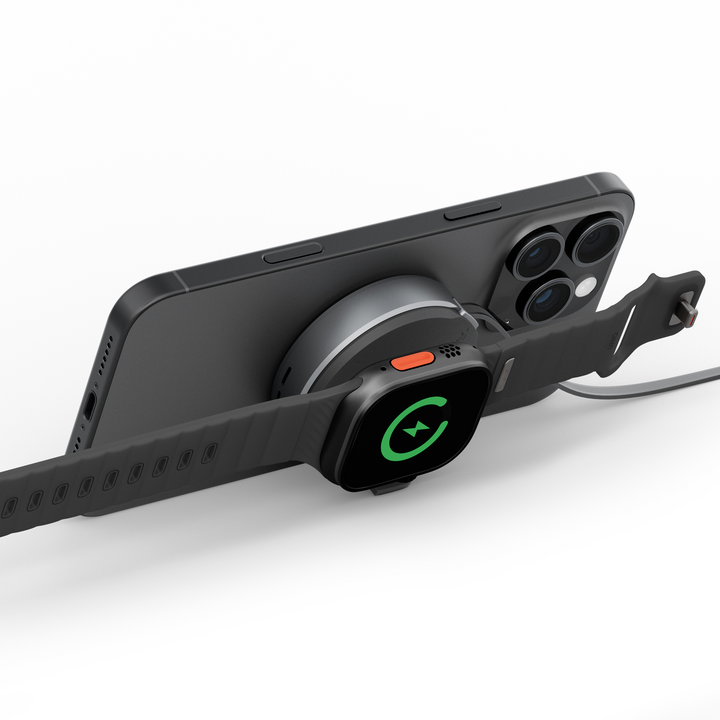 ENERGEA MAGDUO ARC, 2IN1 PHONE  AND APPLE WATCH CHARGER WITH RETRACTABLE CABLE