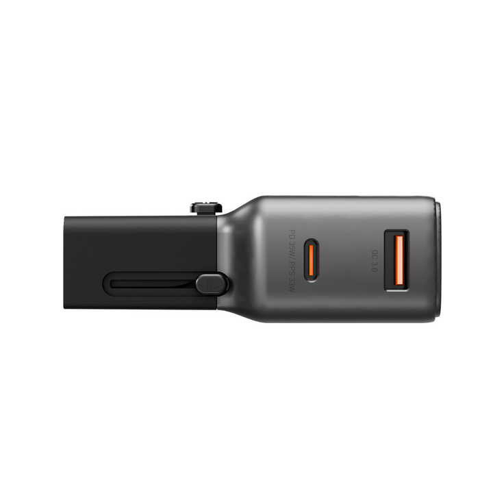 ENERGEA TRAVELGO ADAPTER 35, 1A1C 35W - GUNMETAL BLACK