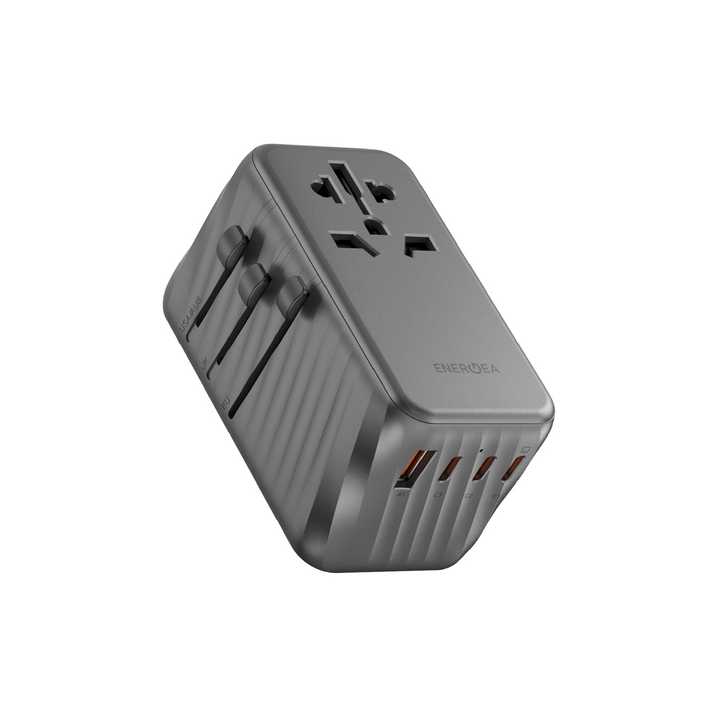 ENERGEA TRAVELWORLD ADAPTER GAN120, 1A3C 120W - GUNMETAL