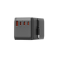 ENERGEA TRAVELWORLD ADAPTER GAN85 WITH 80CM TYPE-C CABLE, 3C1A 85W - GUNMETAL
