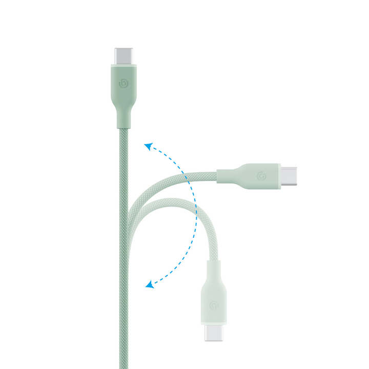 BAZIC GOCHARGE WEAVE C-C CABLE 480MBPS, 60W 1.5M