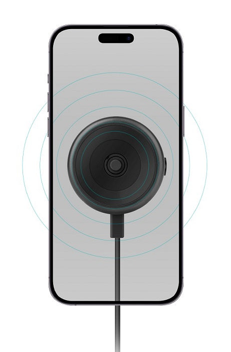 ENERGEA AIRLOCK, VACUUM PHONE MOUNT WITH 15W WIRELESS CHARGING - GUNMETAL