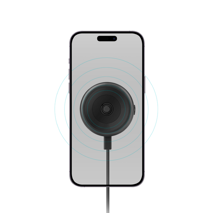 ENERGEA AIRLOCK, VACUUM PHONE MOUNT WITH 15W WIRELESS CHARGING - GUNMETAL