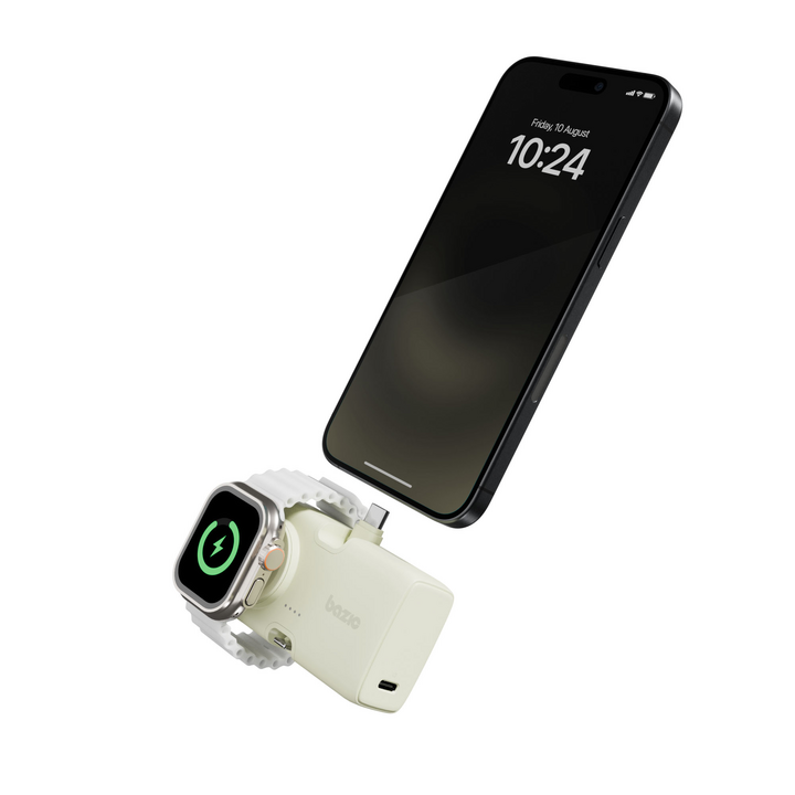 BAZIC GOPOWER KODA, 2IN1 5000MAH FOLDABLE USB-C / LIGHTNING PIN POWERBANK WITH APPLE WATCH CHARGER