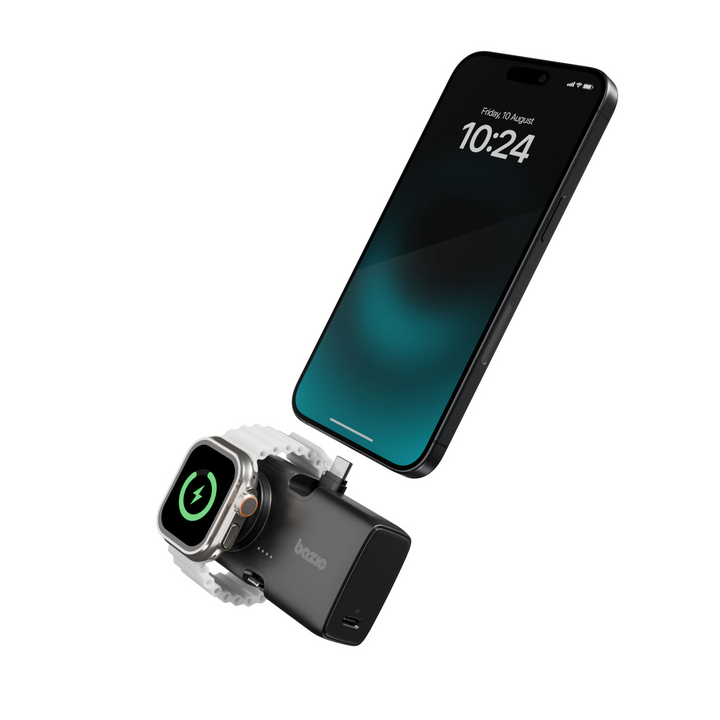 BAZIC GOPOWER KODA, 2IN1 5000MAH FOLDABLE USB-C / LIGHTNING PIN POWERBANK WITH APPLE WATCH CHARGER