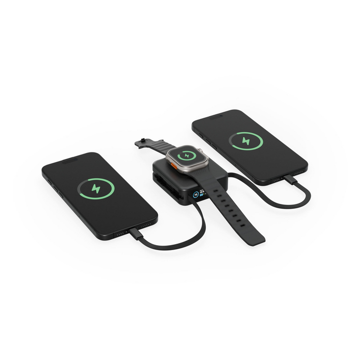 ENERGEA MAGPAC MINI PLUS 10000MAH MAGSAFE COMPATIBLE POWER BANK WITH BUILT-IN C CABLES & DISPLAY