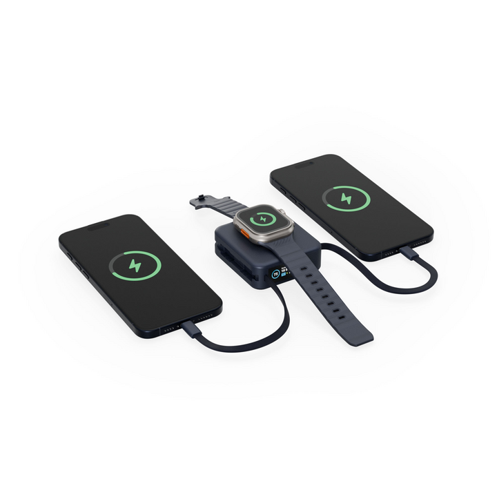 ENERGEA MAGPAC MINI PLUS 10000MAH MAGSAFE COMPATIBLE POWER BANK WITH BUILT-IN C CABLES & DISPLAY