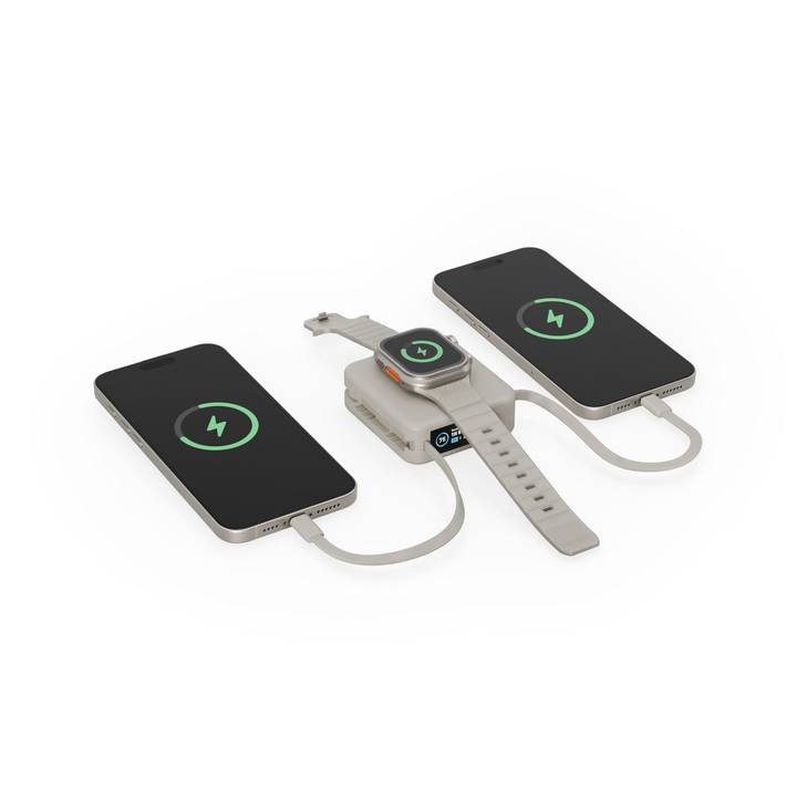 ENERGEA MAGPAC MINI PLUS 10000MAH MAGSAFE COMPATIBLE POWER BANK WITH BUILT-IN C CABLES & DISPLAY