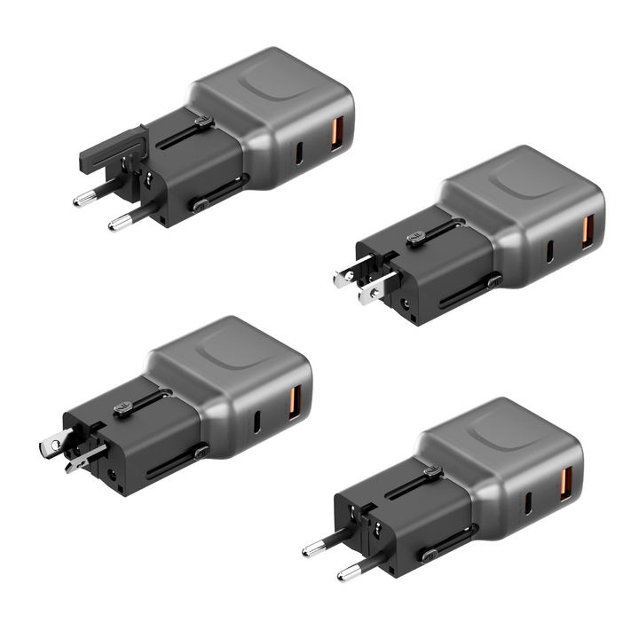 ENERGEA TRAVELGO ADAPTER 35, 1A1C 35W - GUNMETAL BLACK