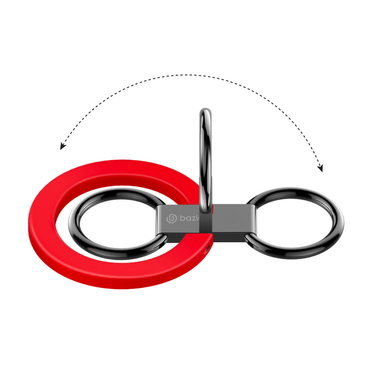 BAZIC GOMAG GRIP, MAGSAFE COMPATIBLE MAGNETIC PHONE GRIP - RED