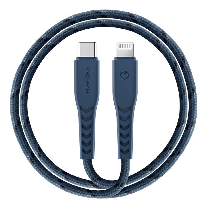 ENERGEA NYLOFLEX CABLE, USB-C TO LIGHTNING C94 MFI 1.5M – BLUE