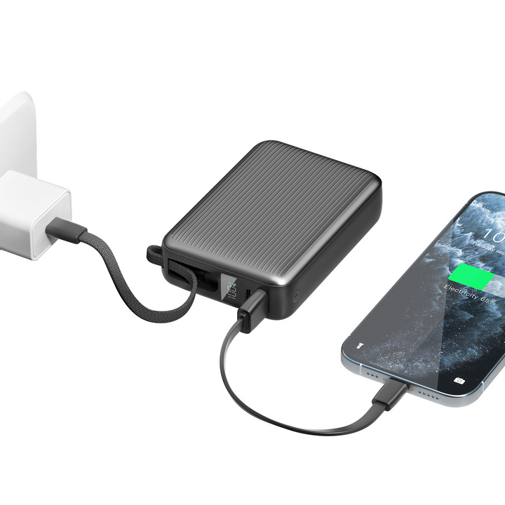ENERGEA INTEGRA ULTRA 45, 20000MAH POWERBANK WITH BUILT IN USB-C CABLE PD45W -  GUN