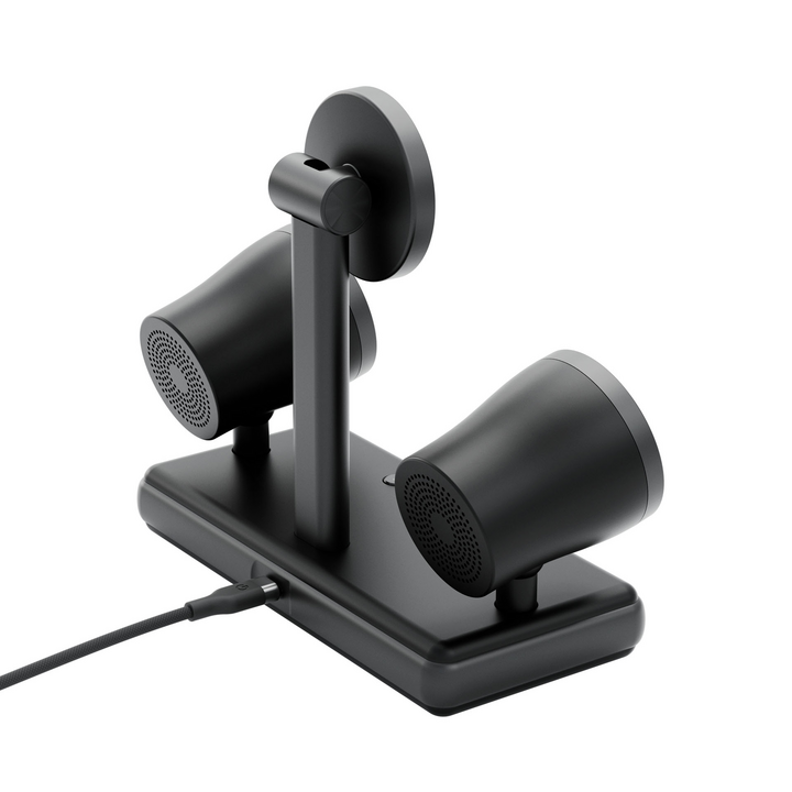 ENERGEA MAGAUDIO STAND, 2IN1 SPEAKERPHONE & QI2 MAGNETIC FAST WIRELESS CHARGER - GUNMETAL