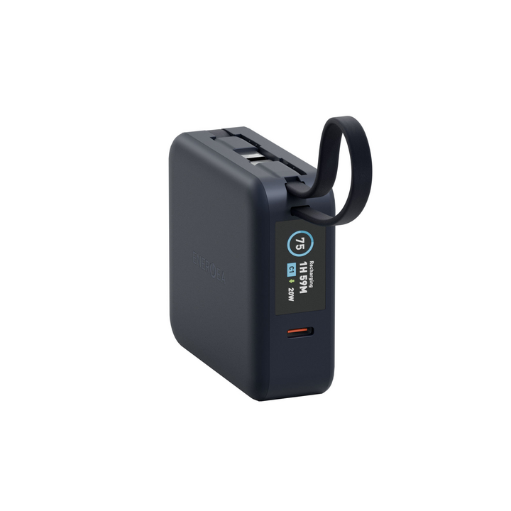 ENERGEA MAGPAC MINI PLUS 10000MAH MAGSAFE COMPATIBLE POWER BANK WITH BUILT-IN C CABLES & DISPLAY