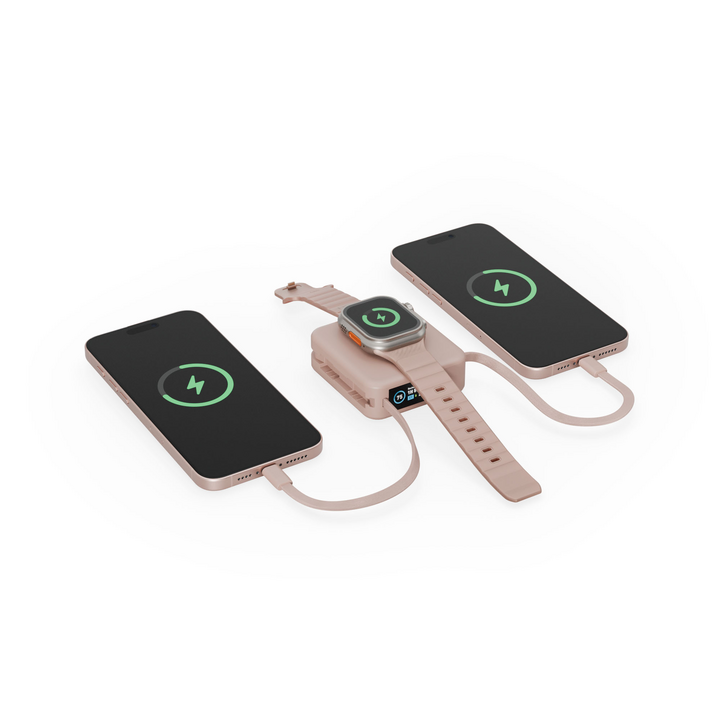 ENERGEA MAGPAC MINI PLUS 10000MAH MAGSAFE COMPATIBLE POWER BANK WITH BUILT-IN C CABLES & DISPLAY