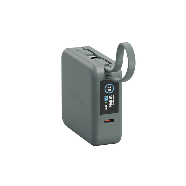ENERGEA MAGPAC MINI PLUS 10000MAH MAGSAFE COMPATIBLE POWER BANK WITH BUILT-IN C CABLES & DISPLAY