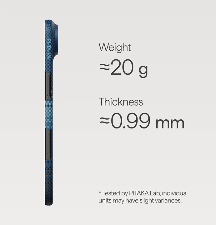 PITAKA Moment ULTRA SLIM CASE FOR IPHONE 17 AIR ARAMID FIBER AEROSPACE -GRADE METRIAL