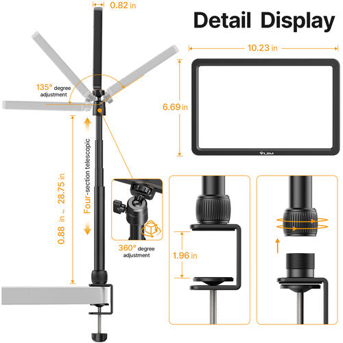 VIJIM K20 11'' Edge Lit Streaming Light 10W