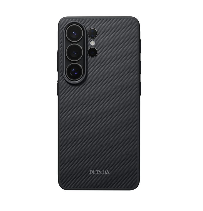 PITAKA Carin ProGuard Pin Button Case for Samsung S26 Ultra - Black/Grey Twill