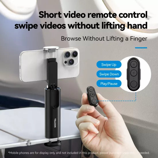 TELESIN Remote Contro Travel Mount-Clamp Type BLACK