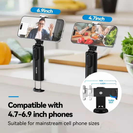 TELESIN Remote Contro Travel Mount-Clamp Type BLACK