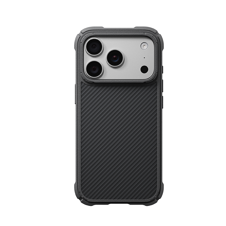 PIATAK Cairn Case for iPhone 18 Pro Classic-Black Grey(Twill)-01