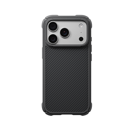 PIATAK Cairn Case for iPhone 18 Pro Classic-Black Grey(Twill)-01