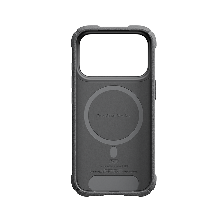 PIATAK Cairn Case for iPhone 18 Pro Classic-Black Grey(Twill)-01