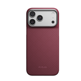 PITAKA Edge Case For iPhone 18 Pro Burgundy (Argyle)-03