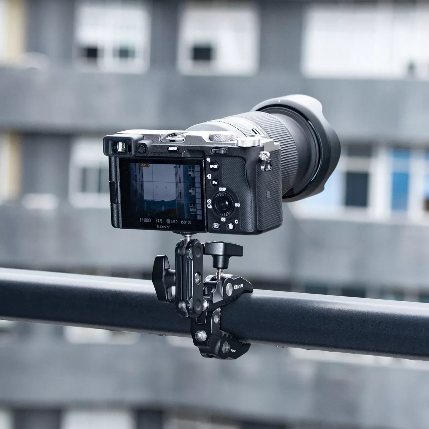 Ulanzi R094 Super Metal Clip with Dual Ball Head Magic Arm Clip with 1/4" 3/8" Aperture for DSLR Camera Light Microphone Holder