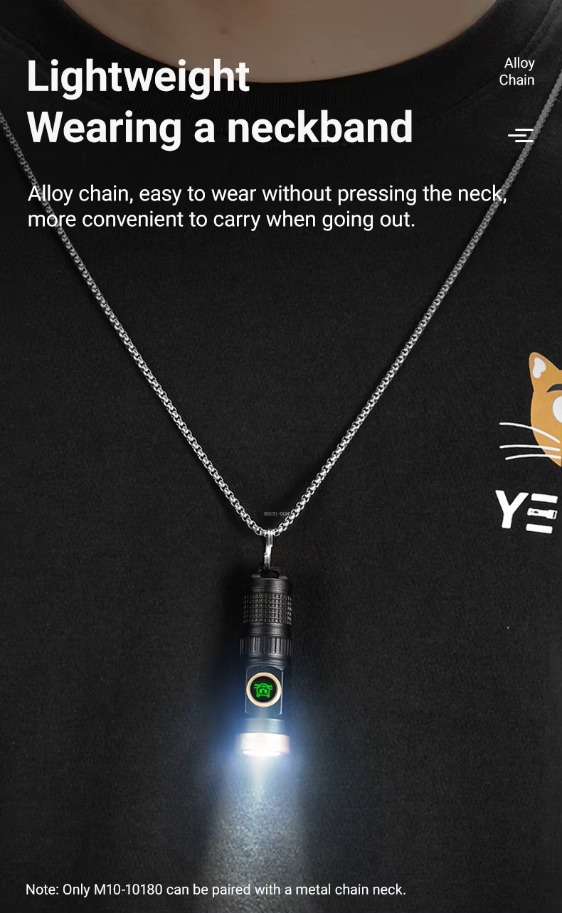YEMAO M10 MULTI-FUNCTIONAL TG3 BULB MINI NECKLACE FLASHLIGHT