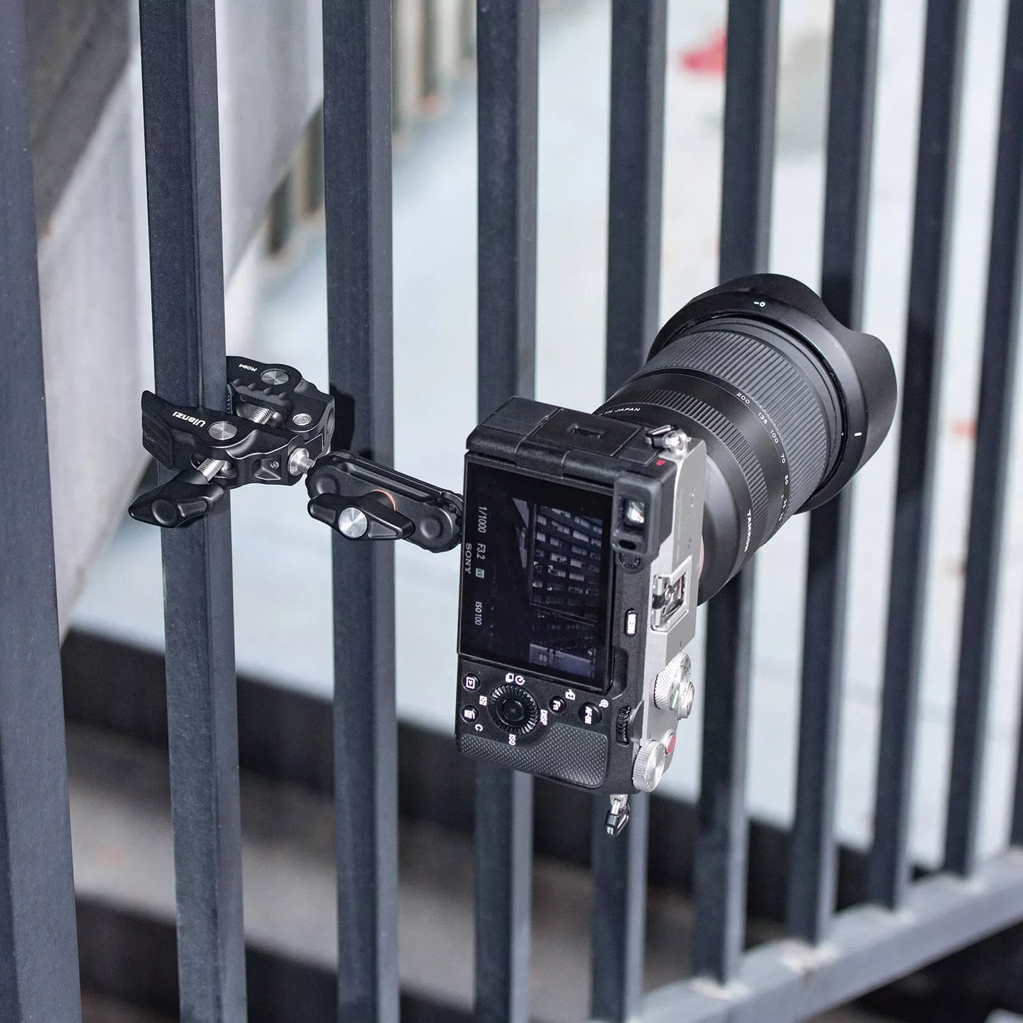 Ulanzi R094 Super Metal Clip with Dual Ball Head Magic Arm Clip with 1/4" 3/8" Aperture for DSLR Camera Light Microphone Holder