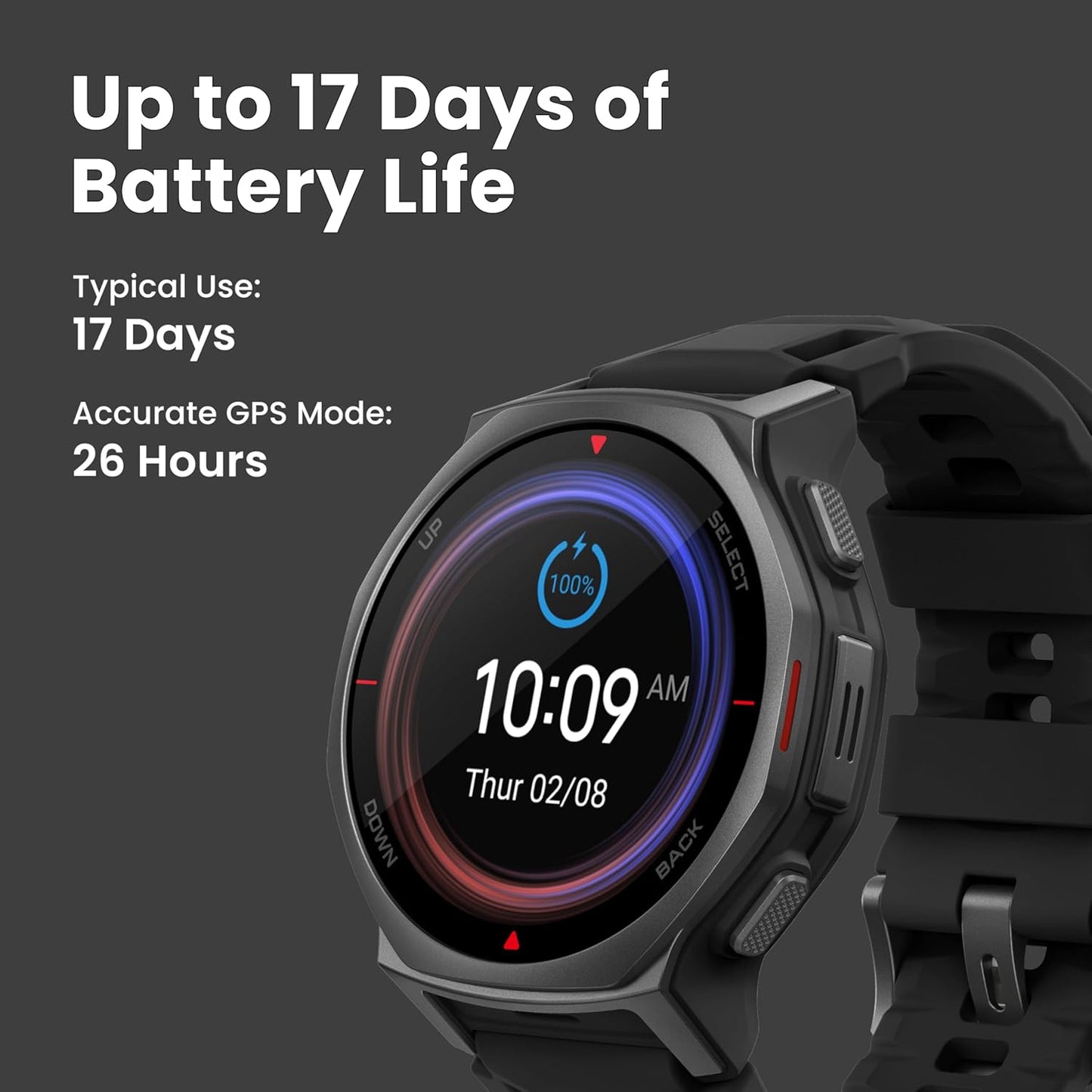 AMAZFIT TREX 3 PRO 44MM TACTICAL BLACK