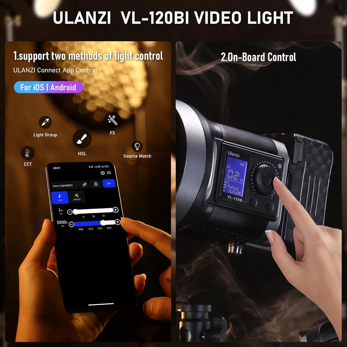 Ulanzi 120W RGB V-Mount COB Light
