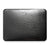 7Wallet 14-Inch Premium Epi Leather Laptop Sleeve in Black front flat view