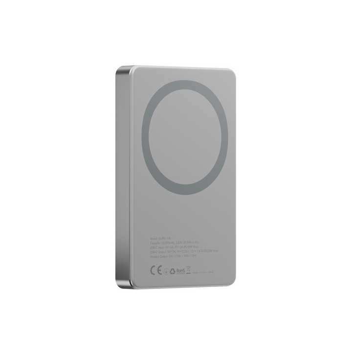 ENERGEA ALUPAC 10K,  10000MAH ULTRA LIGHT ALUMINIUM MAGSAFE COMPATIBLE POWER BANK